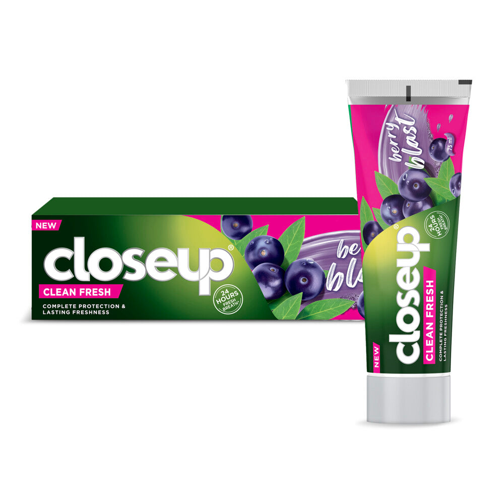 CLOSEUP Clean Fresh Toothpaste, Berry Blast, complete protection & lasting freshness, 75ml