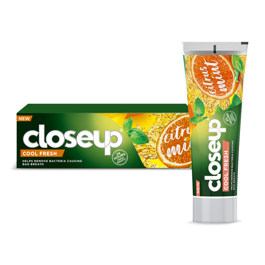 CLOSEUP Cool Fresh Toothpaste, Citrus Mint, helps remove bacteria causing bad breath, 75ml