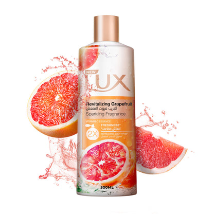 Lux Revitalizing Body Wash, Grapefruit, with Vitamin C Essence & 2x Freshness, 500ml