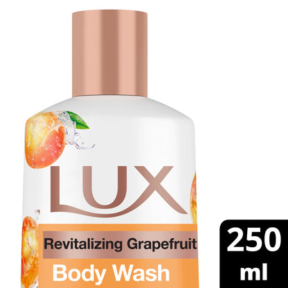 Lux Revitalizing Body Wash, Grapefruit, with Vitamin C Essence & 2x Freshness, 250ml