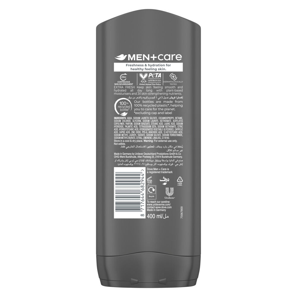 DOVE MEN+CARE Refreshing Cleanser, 3in1, for Body, Face and Hair