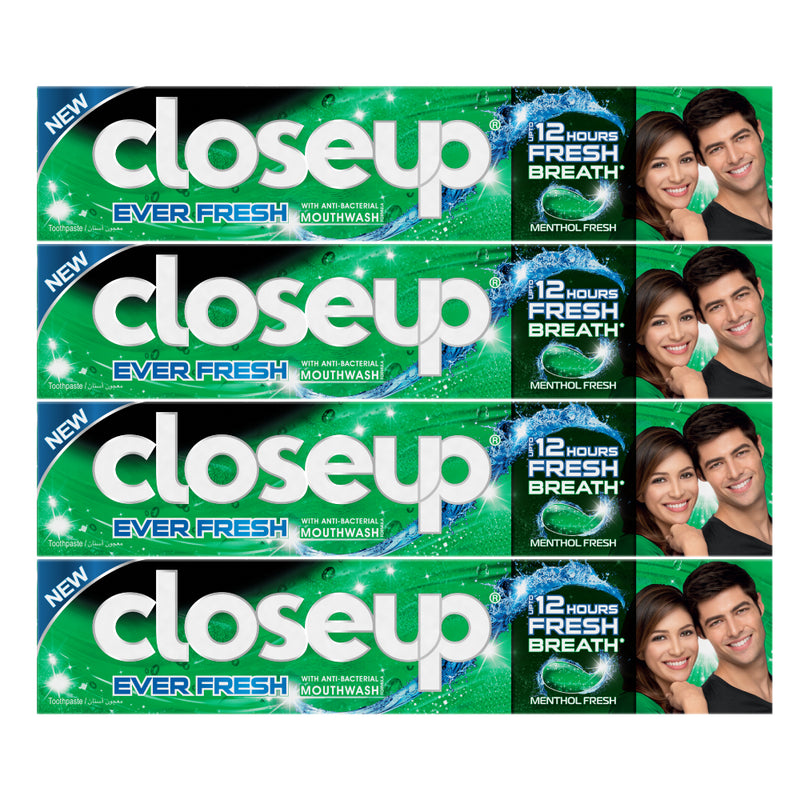 Close Up Menthol Fresh Tooth Paste 120ml (Pack of 4)