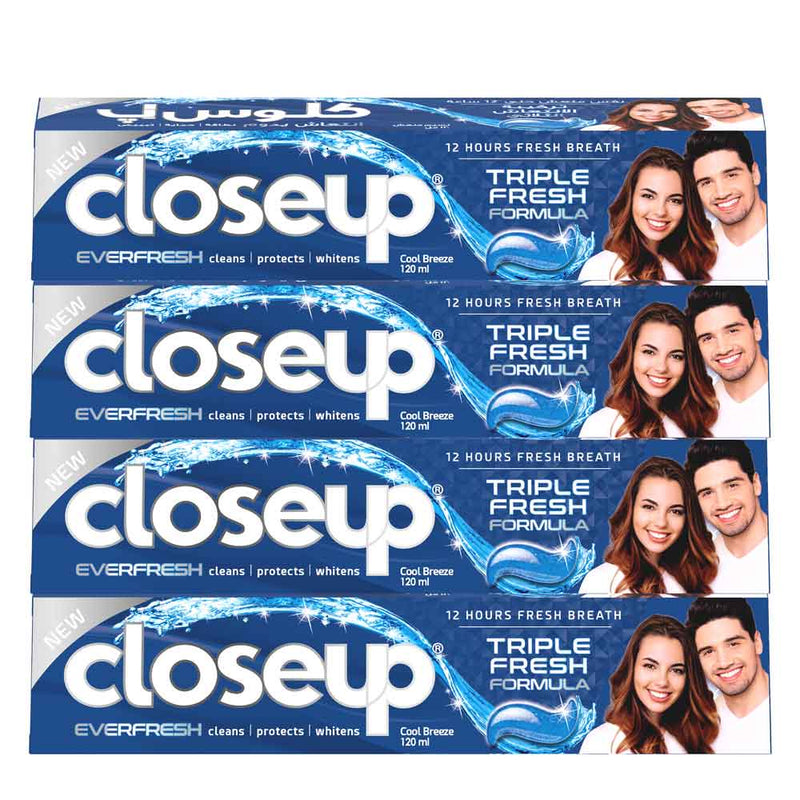 Close Up Cool Breeze Tooth Paste 120ml (Pack of 4)