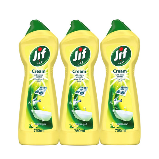 JIF Lemon Cream Cleaner 750ml (Pack of 3)